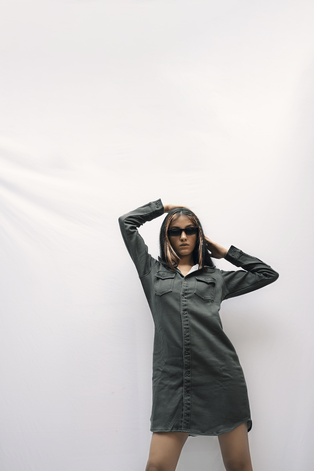 Freda Denim Shirt Dress