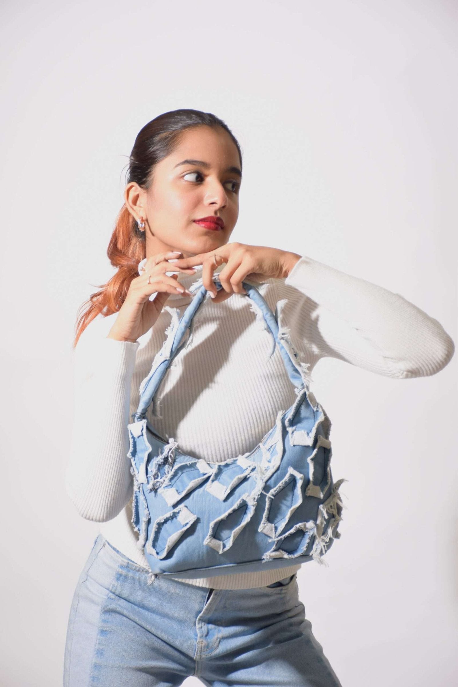 Distressed Sky Bag