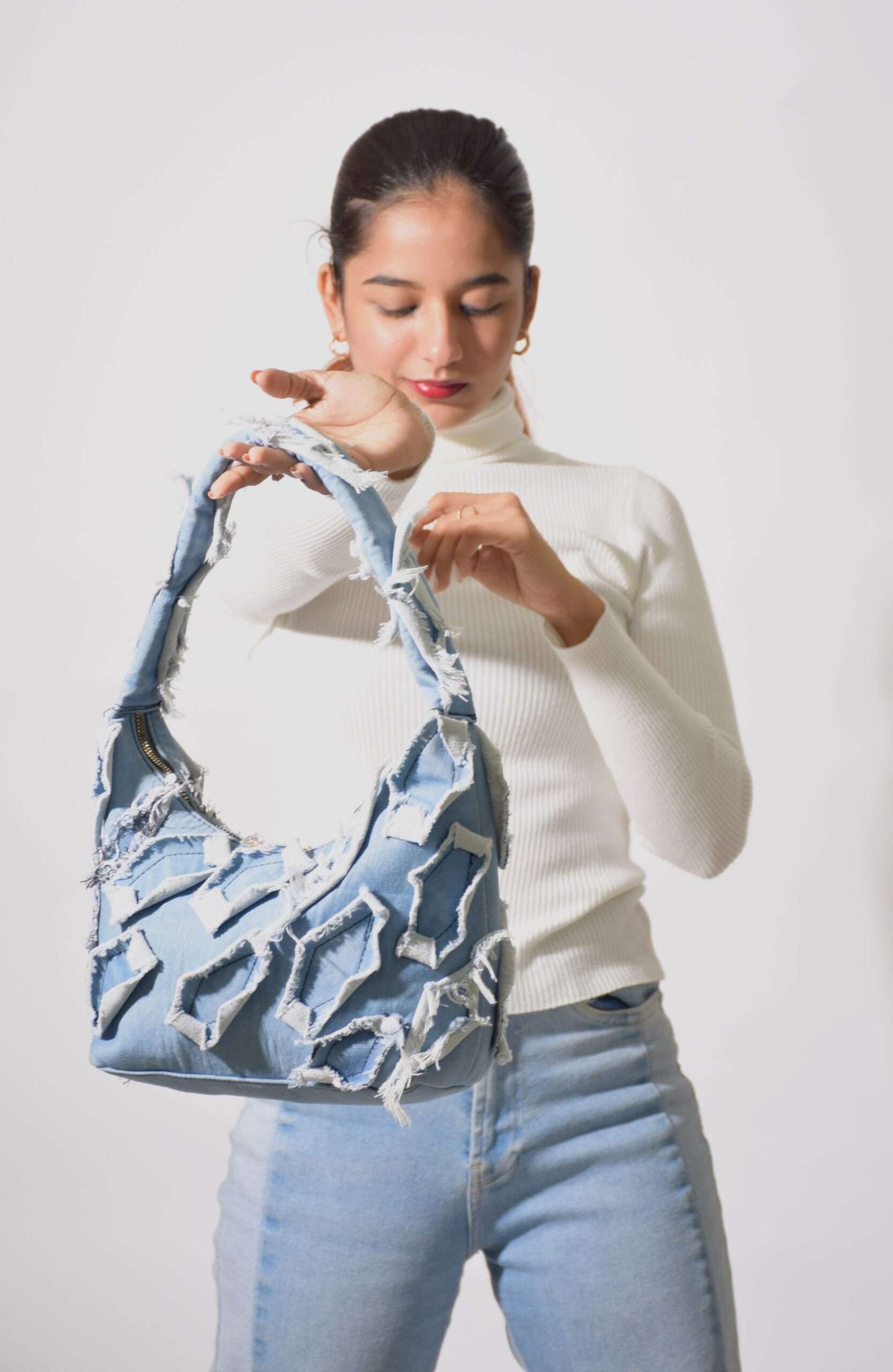 Distressed Sky Bag