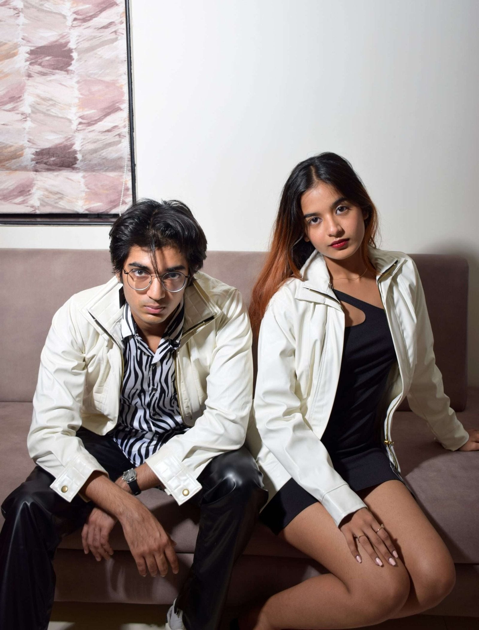 Ivory Leather Jacket