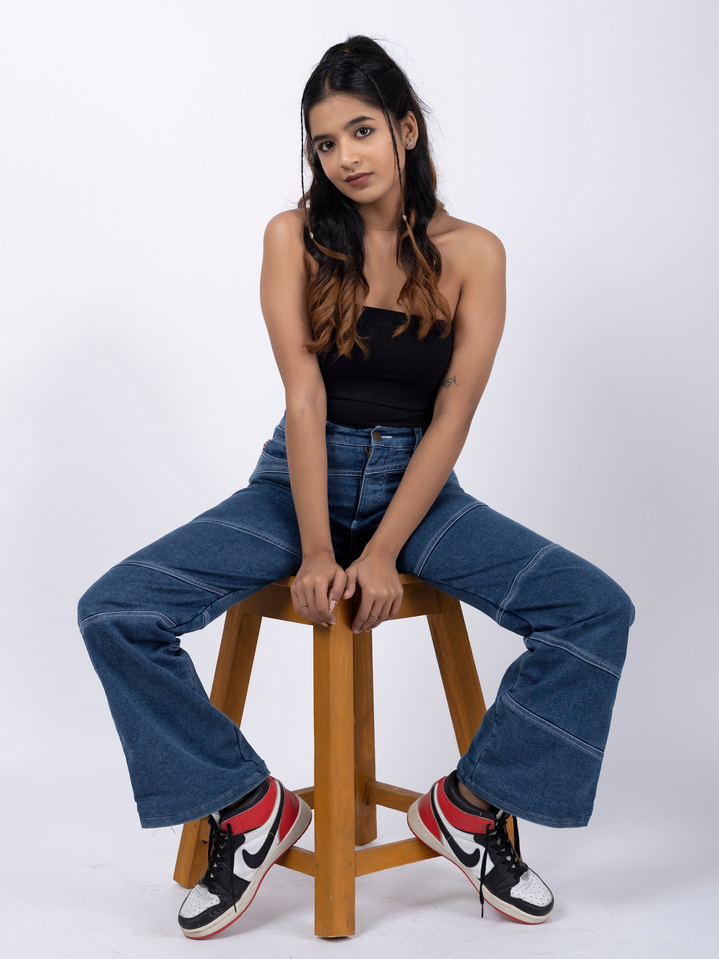Wave Denim Pants