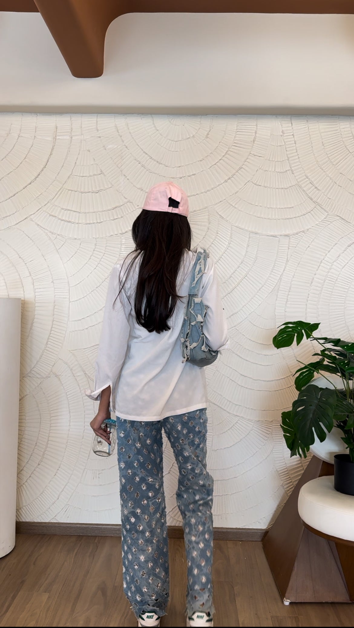 Frayed Cutwork Denim