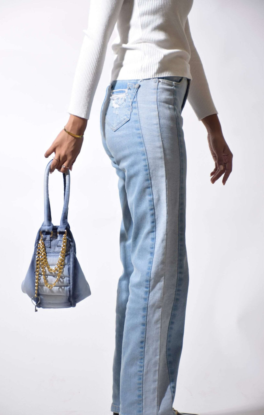 Denim Blingy Bag