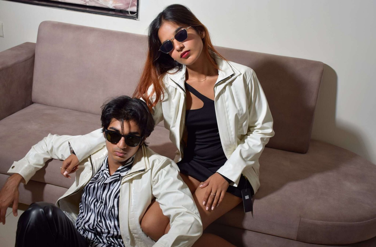 Ivory Leather Jacket