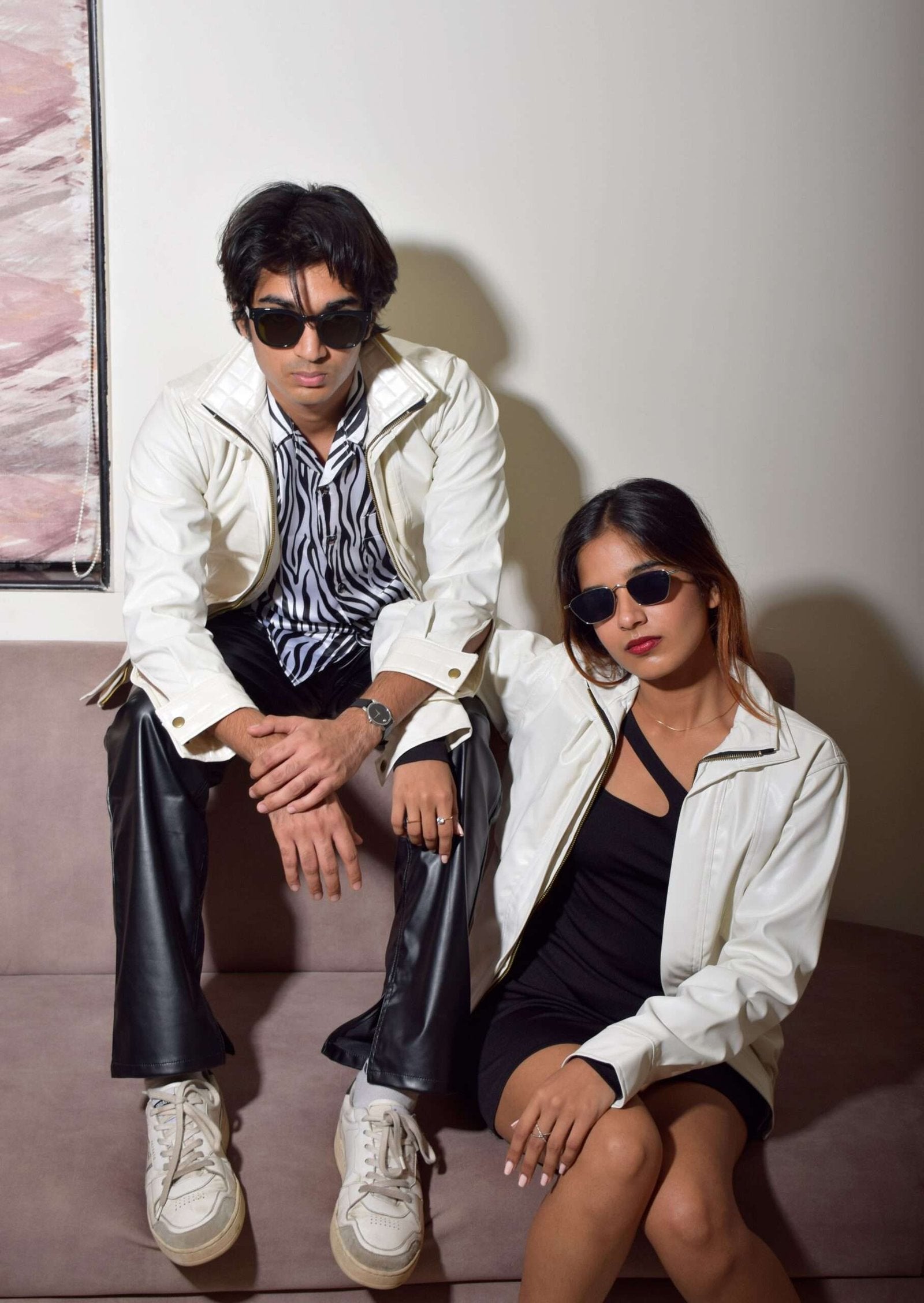 Ivory Leather Jacket