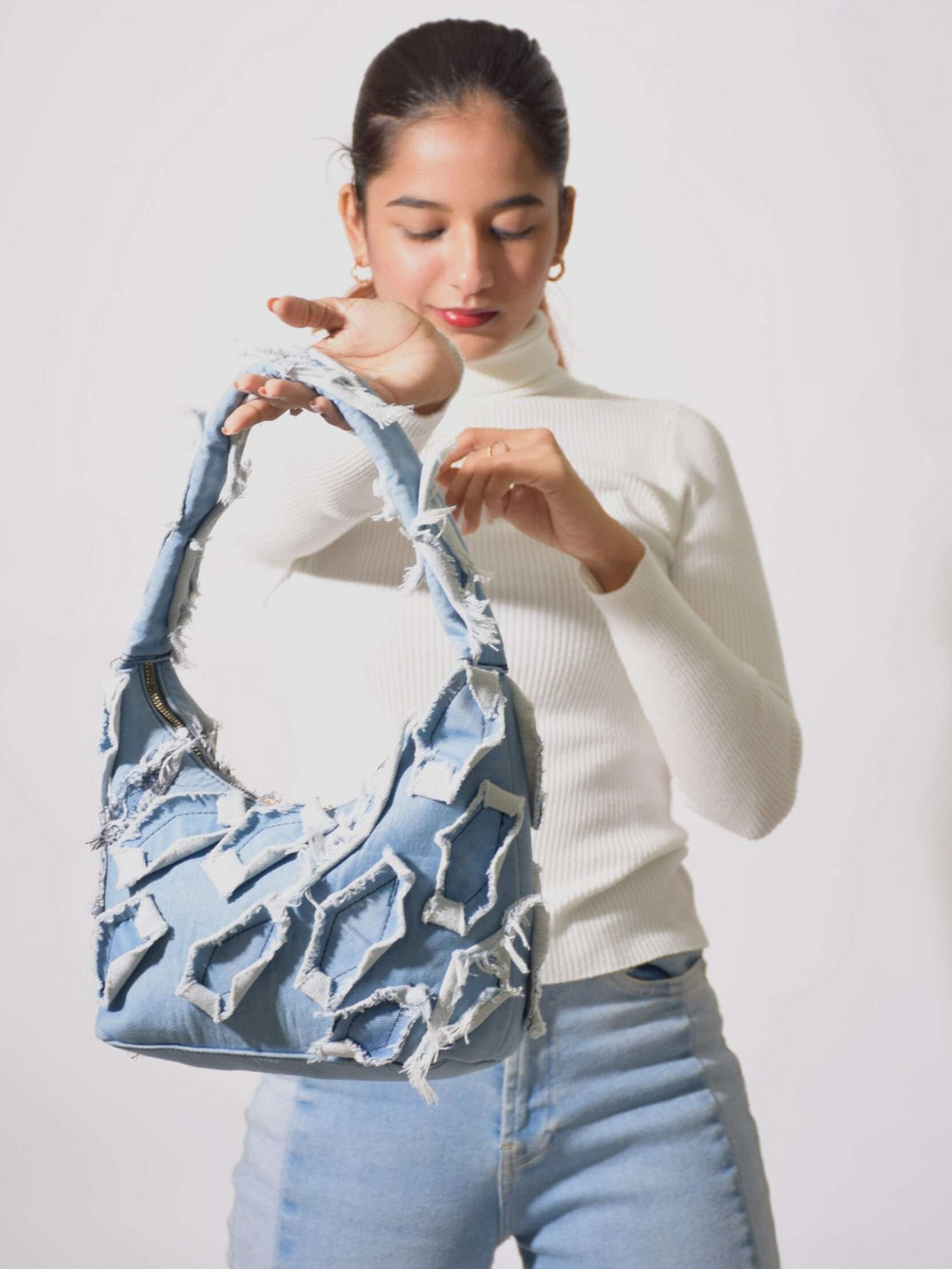 Distressed Sky Bag