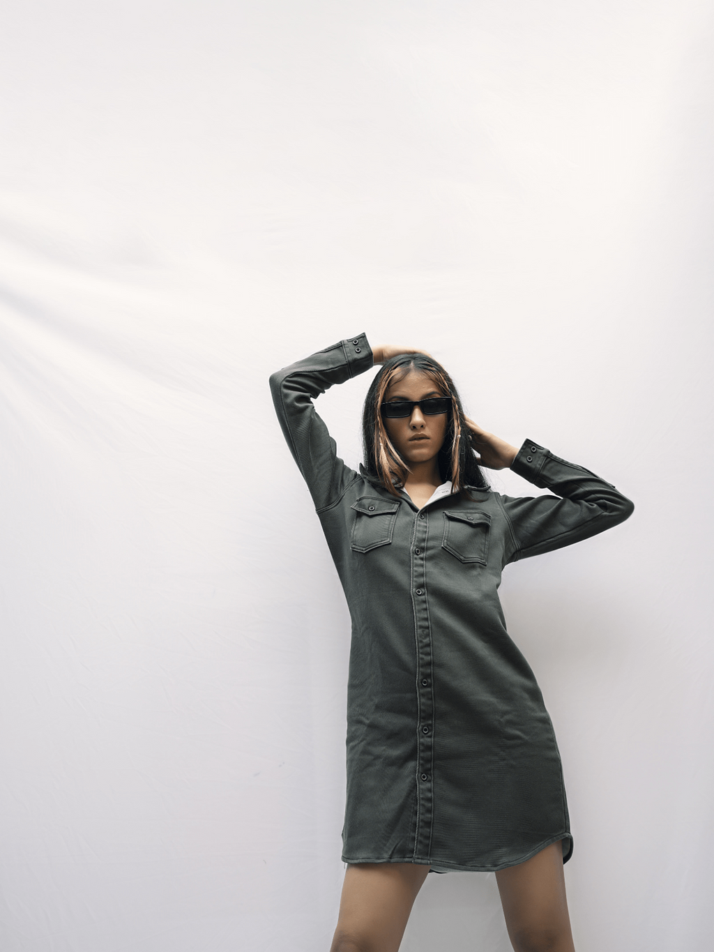 Freda Denim Shirt Dress