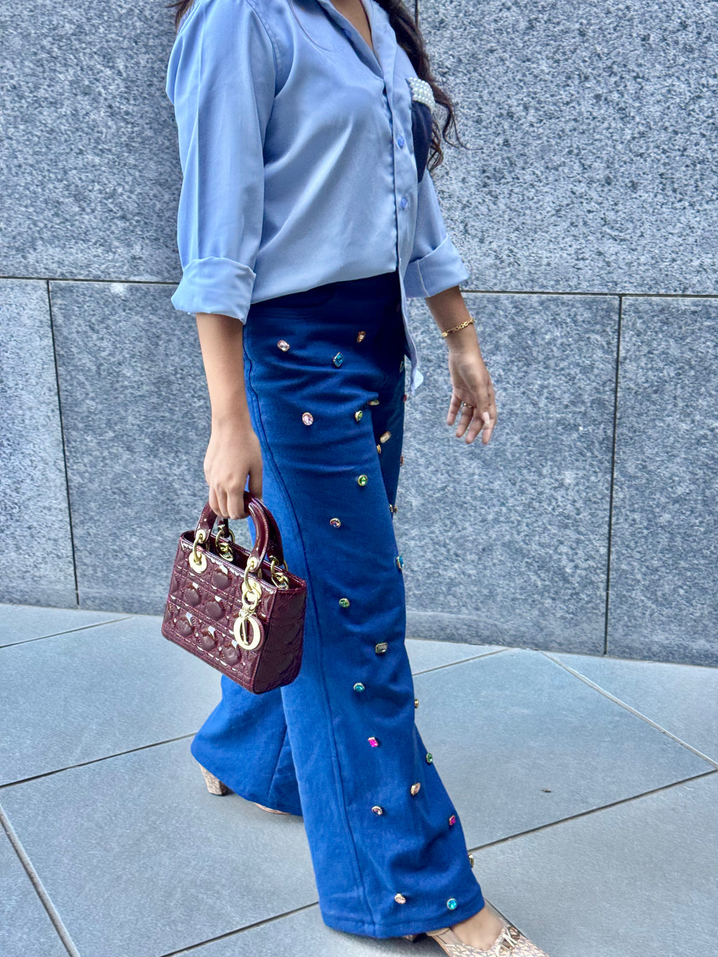Jewel drop denim